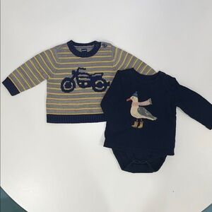 BabyGap Onesie and Old Navy Sweater 3-6 Months